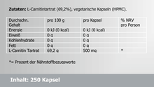 Laden Sie das Bild in den Galerie-Viewer, L Carnitin Zutaten