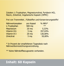 Laden Sie das Bild in den Galerie-Viewer, Tryptophan Inhalt